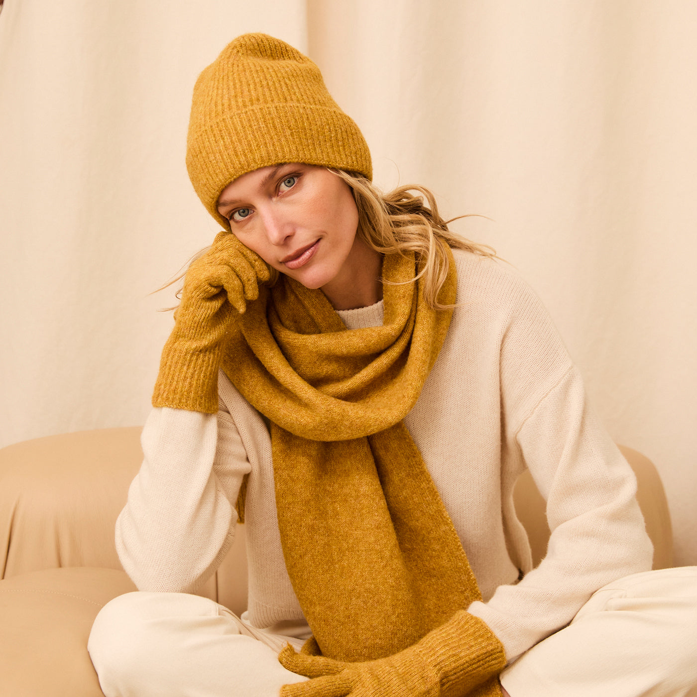小物 BODHI CASHMERE FINGERLESS GLOVES My Bodhi Cashmere Gloves | Butterscotch
