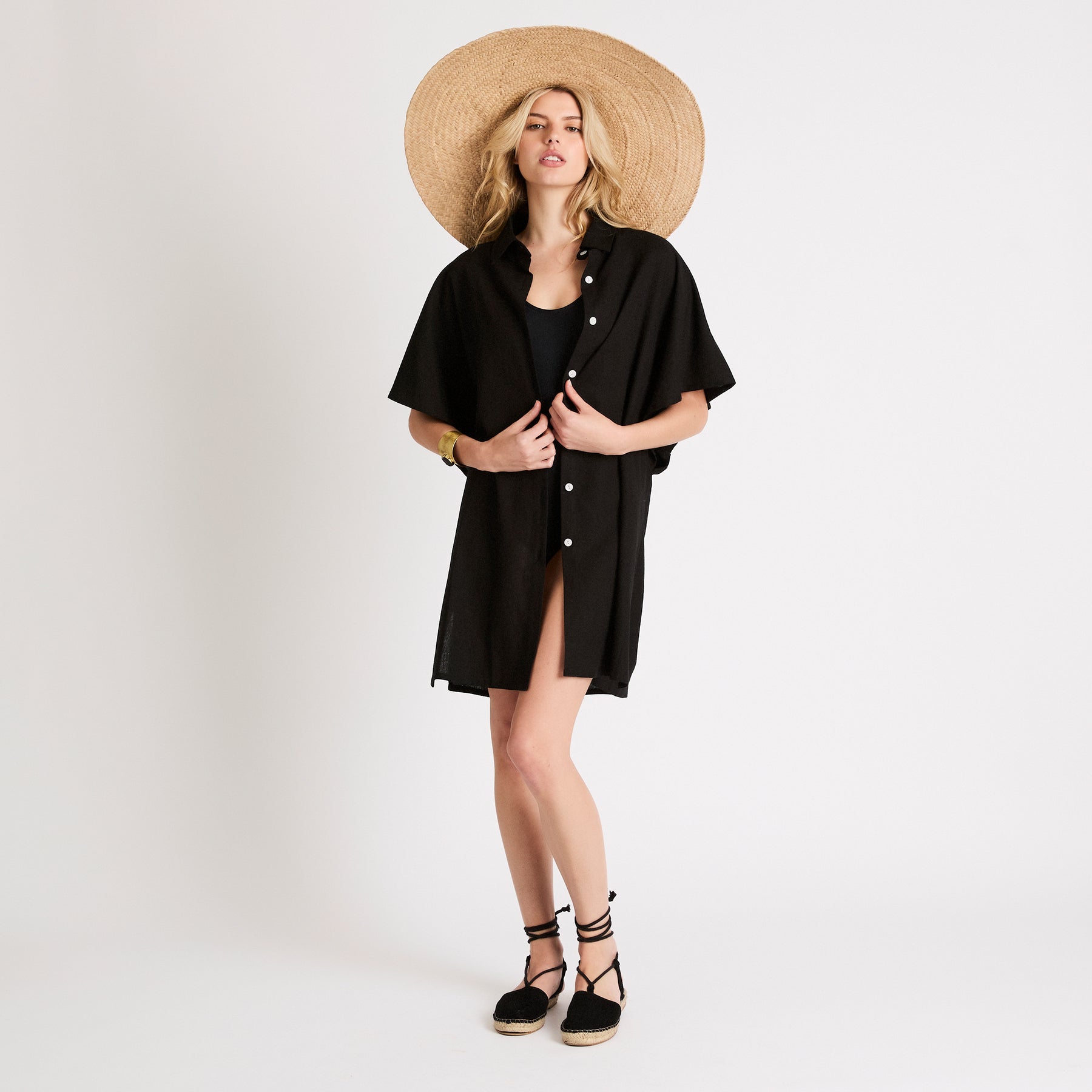 My Bodhi Cover-Up Shirt Dress | Black