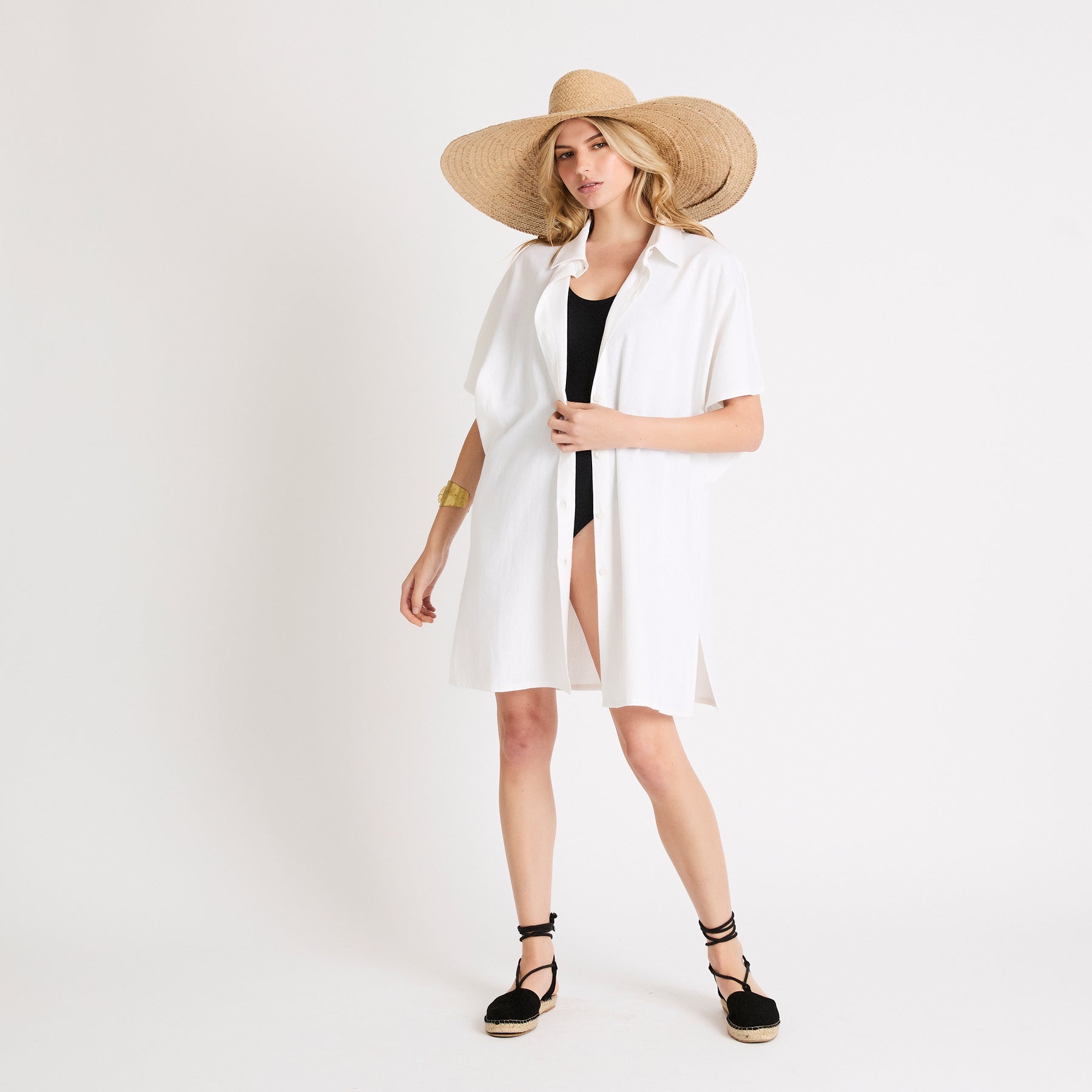 My Bodhi Cover Up Shirt Dress Cloud White