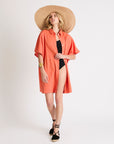 My Bodhi Cover-Up Shirt Dress | Tangerine