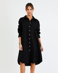 My Bodhi Roma Linen Dress | Black