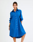My Bodhi Roma Linen Dress | Sapphire Blue