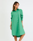 My Bodhi Roma Linen Dress | Jade Green