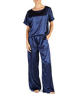 My-Bodhi Silk Satin Set | Navy