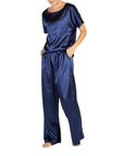 My-Bodhi Silk Satin Set | Navy