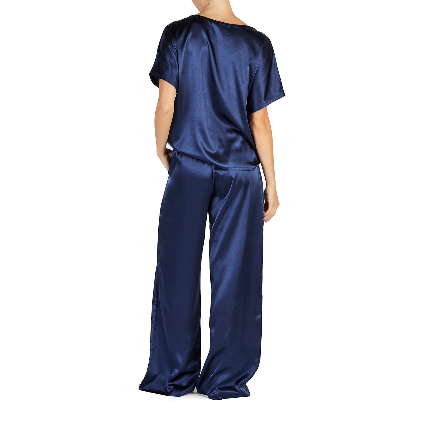 My-Bodhi Silk Satin Set | Navy