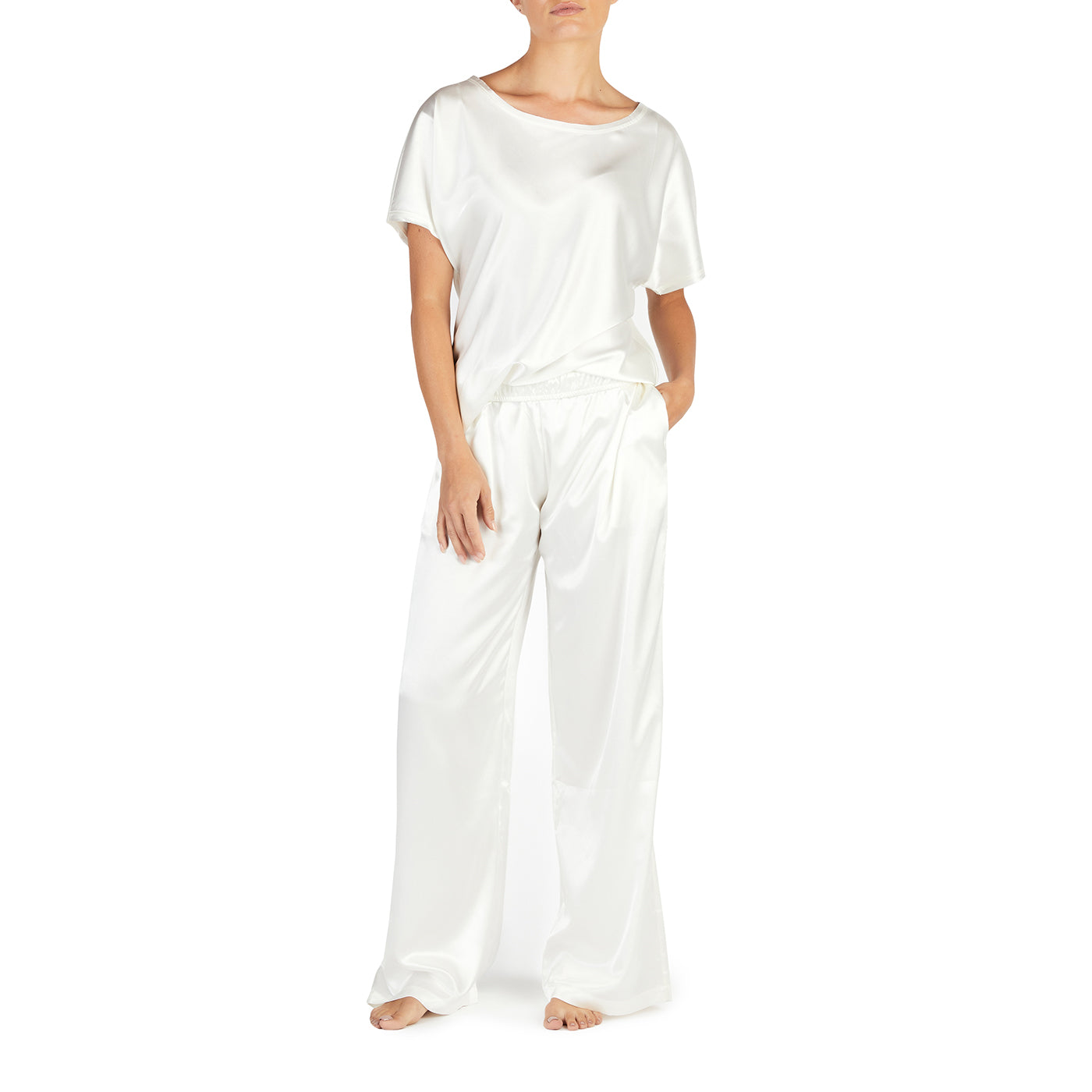 My-Bodhi Silk Satin Set | Off-White