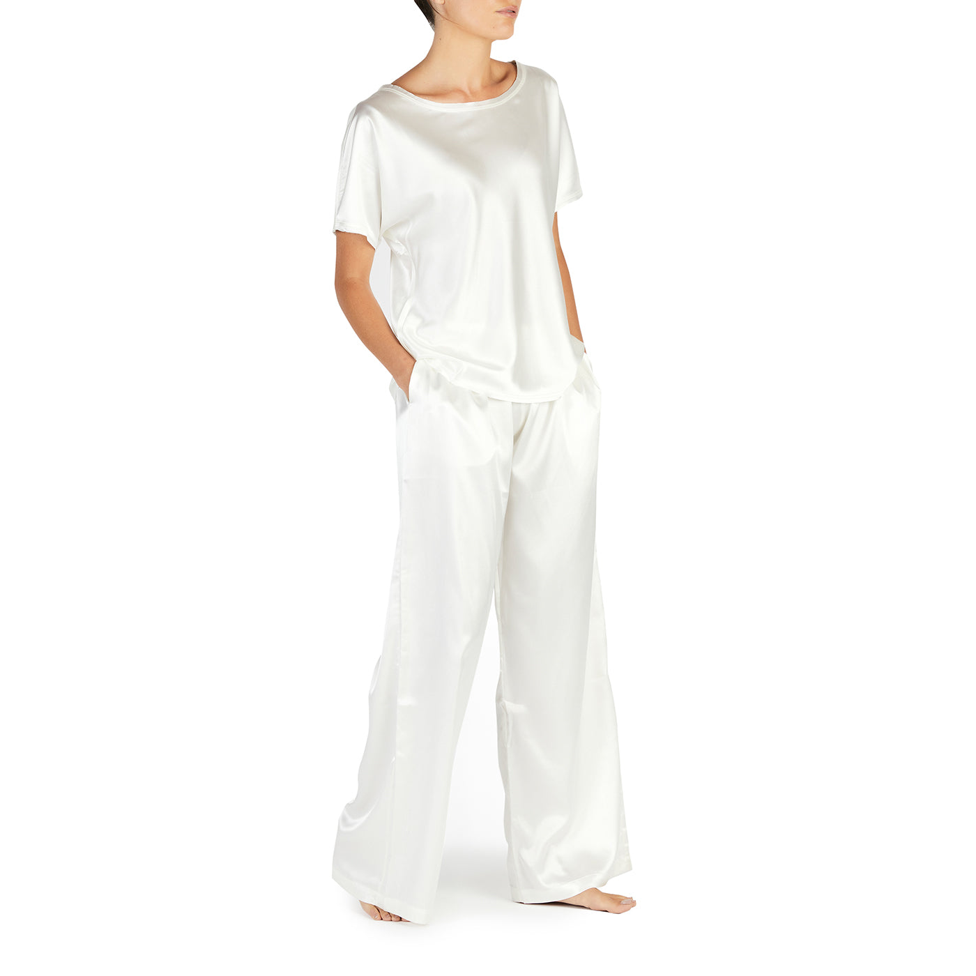 My-Bodhi Silk Satin Set | Off-White