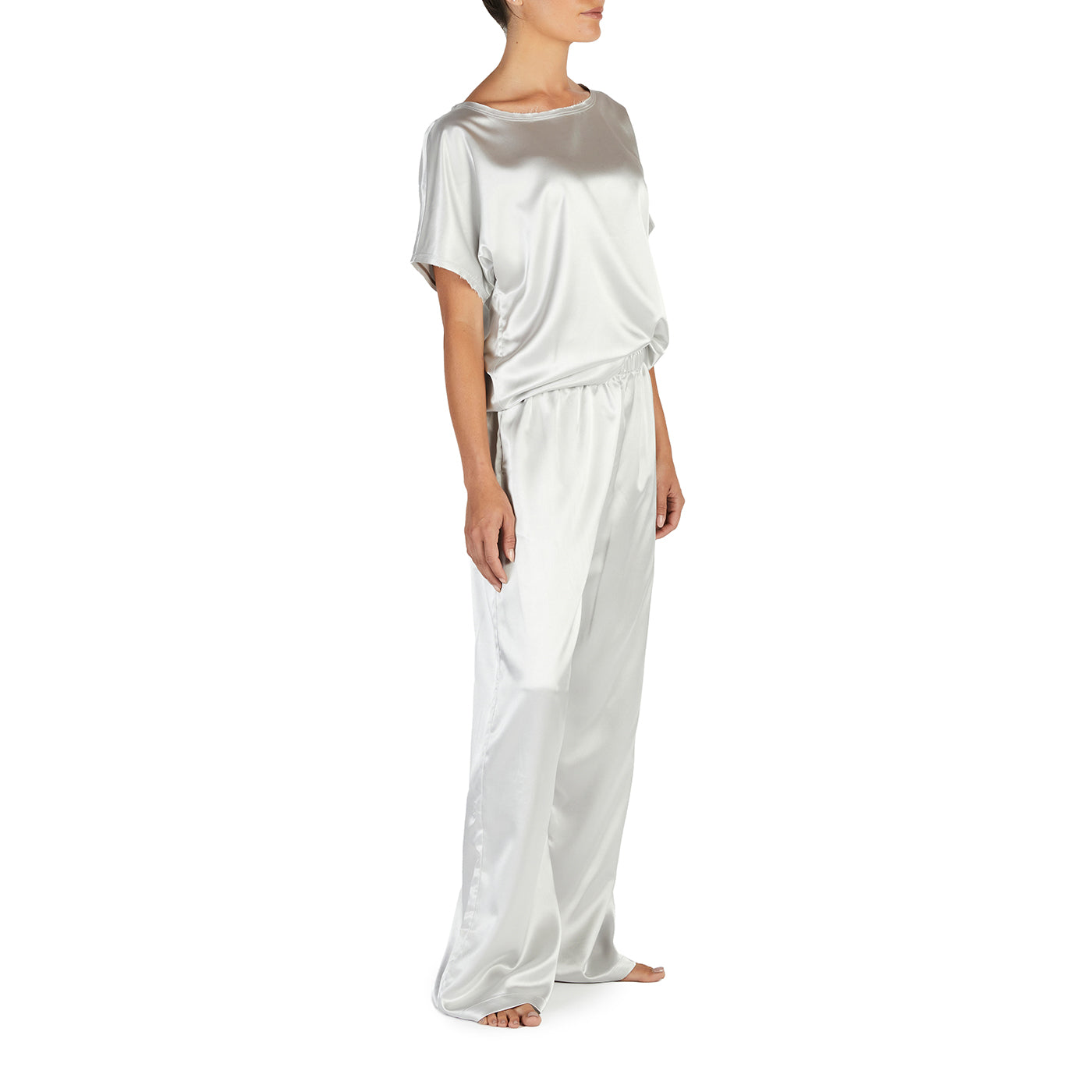 My-Bodhi Silk Satin Set | Silver