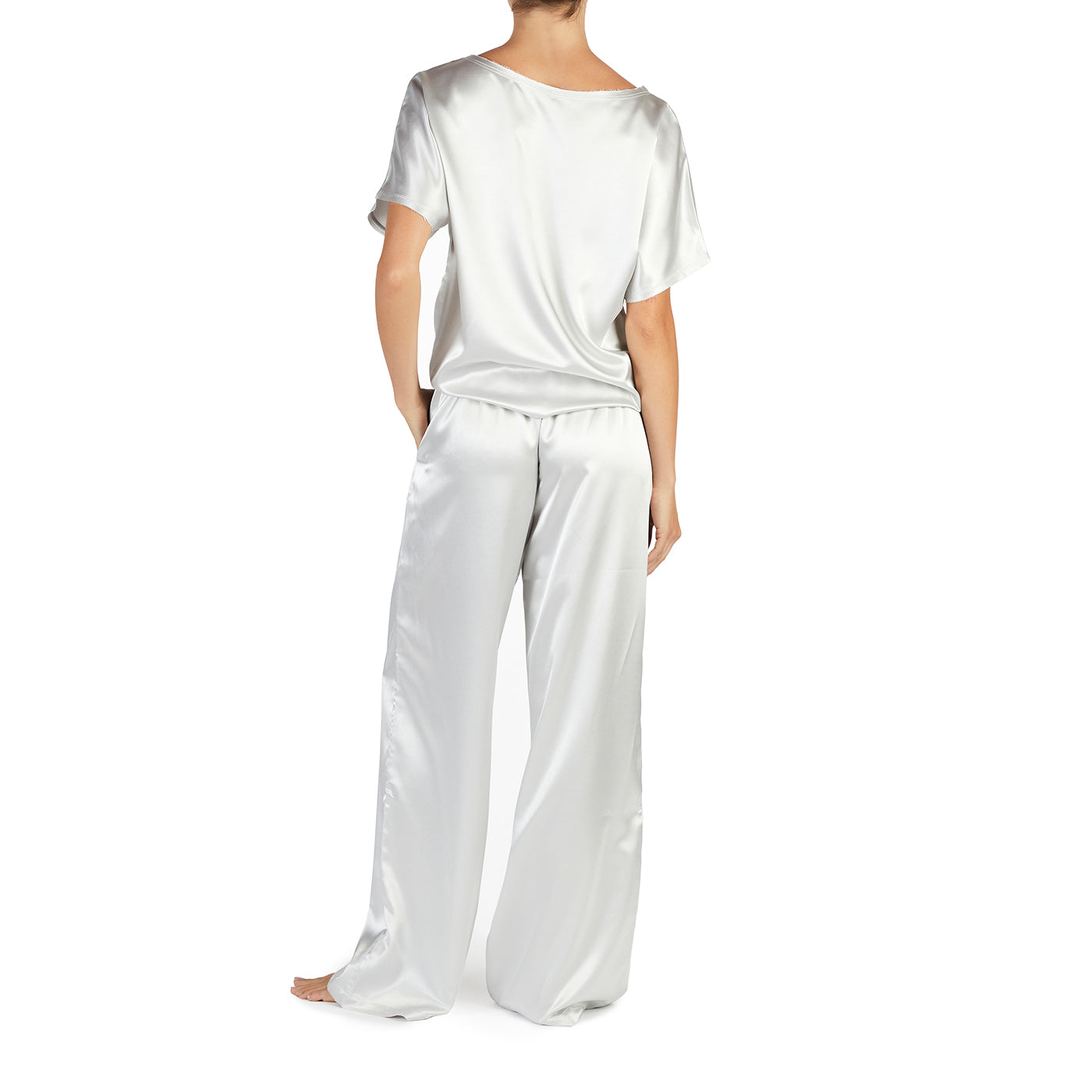 My-Bodhi Silk Satin Set | Silver