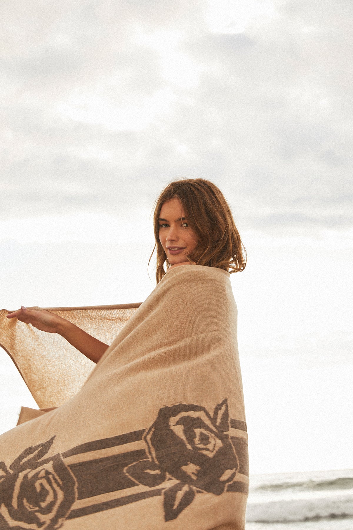 Flower Cashmere Wrap Scarf | Camel – My Bodhi