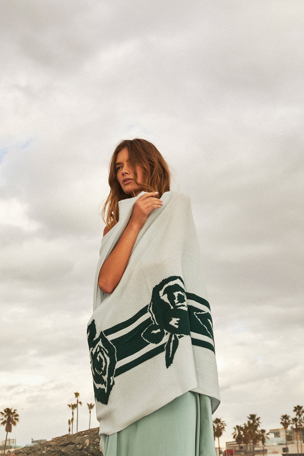 Flower Cashmere Wrap Scarf | Winter Green – My Bodhi