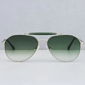 Wayne Sunglasses - Silver & Green Gradient - Wayne Sunglasses - Silver & Green Gradient