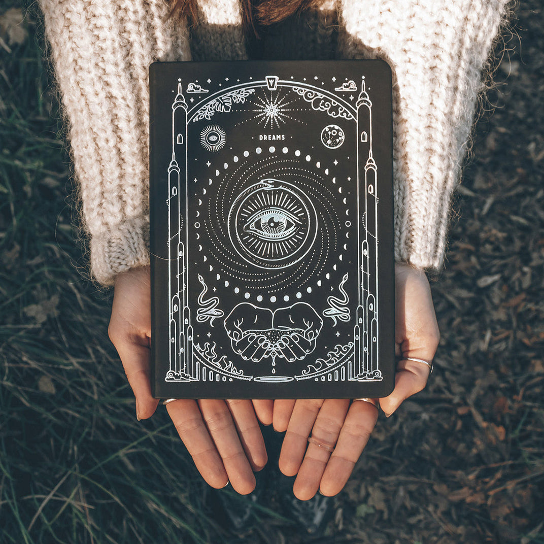 Black Vegan Leather Ether Dream Journal