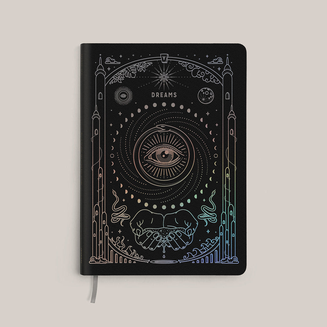 Black Vegan Leather Ether Dream Journal
