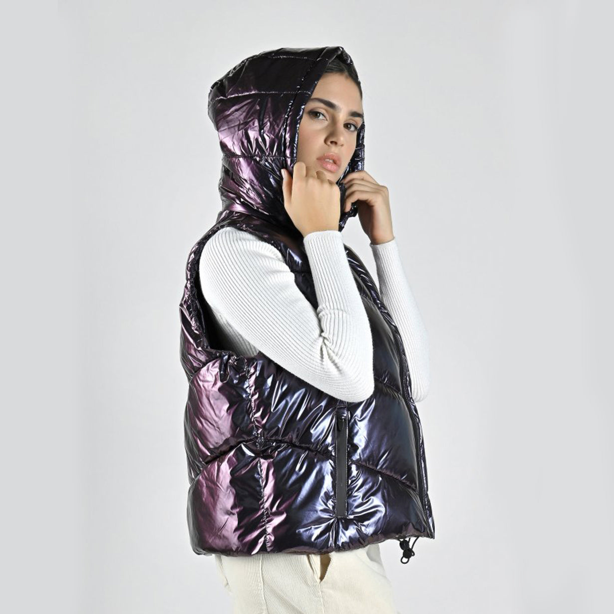 Salluit Vest Recycled Glamour In Navy