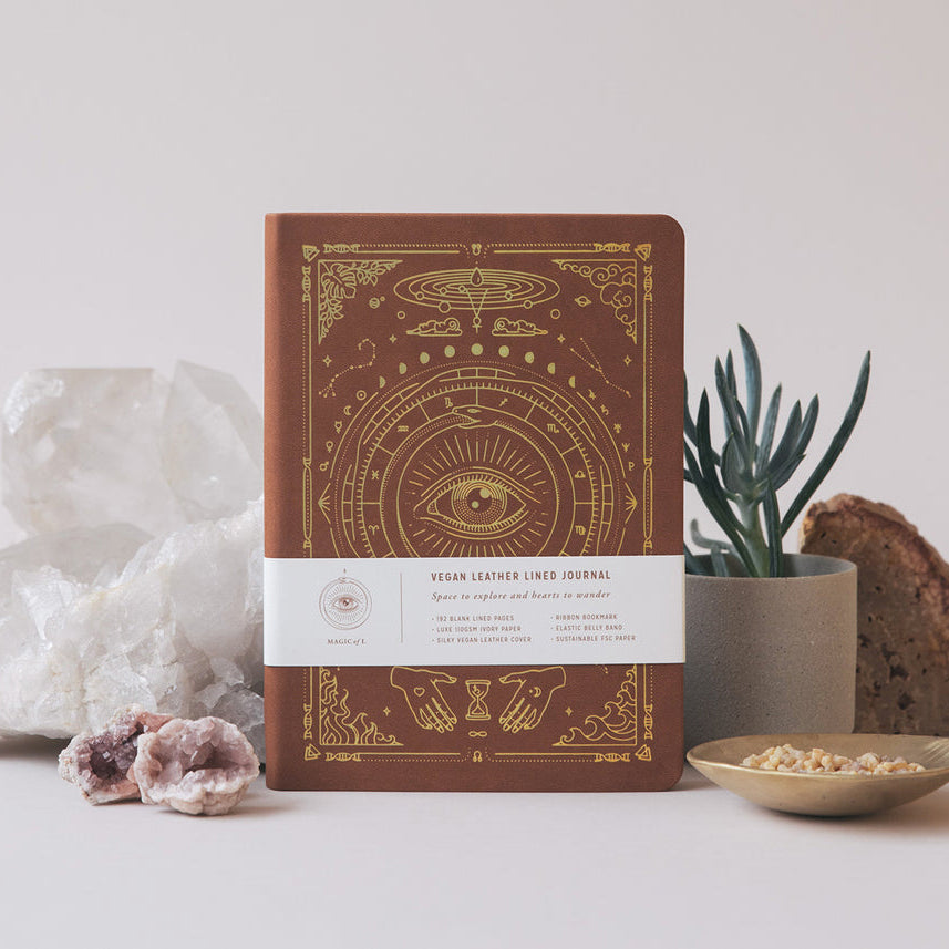 Desert Brown Vegan Leather Lined Journal