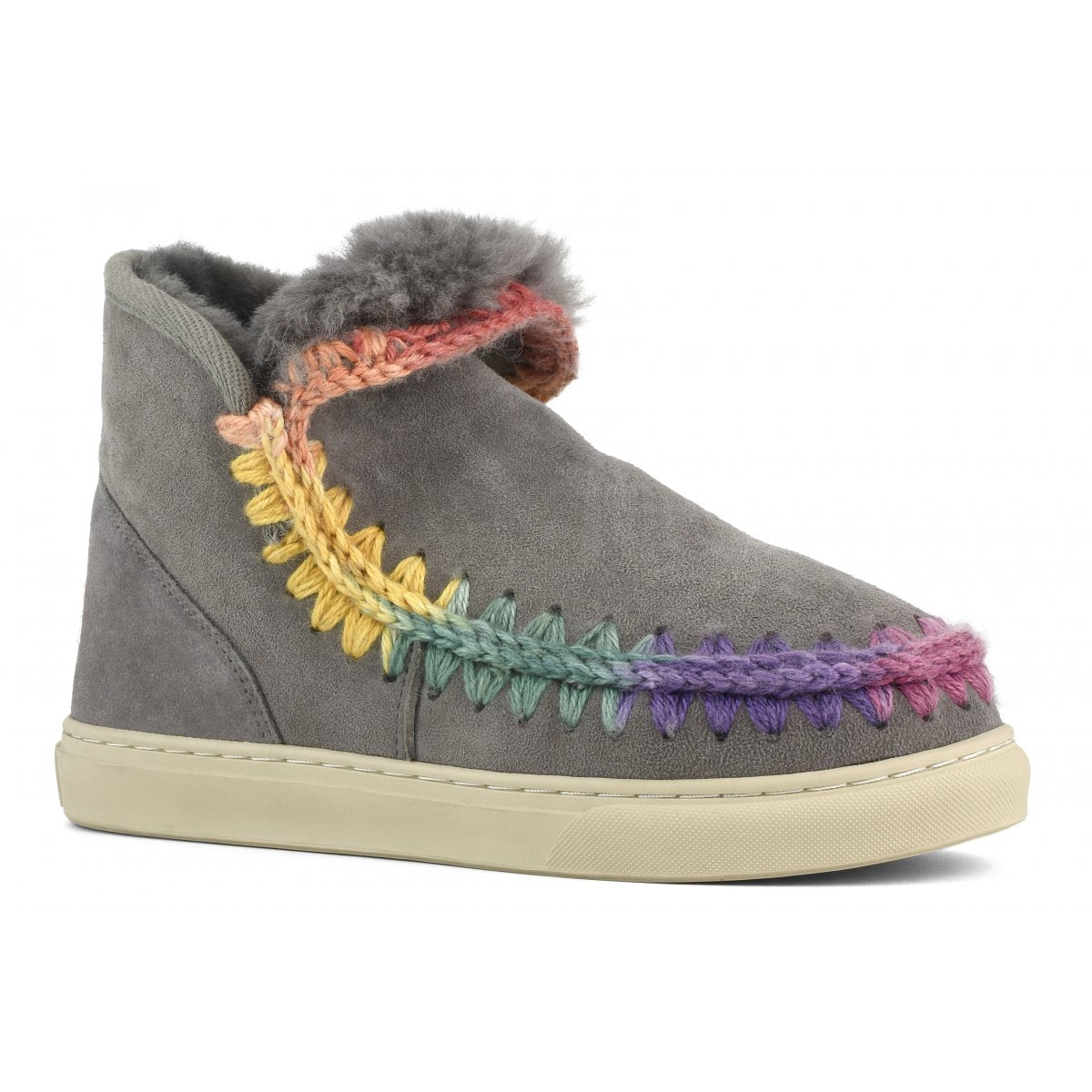 Eskimo Sneaker With Rainbow Stitching