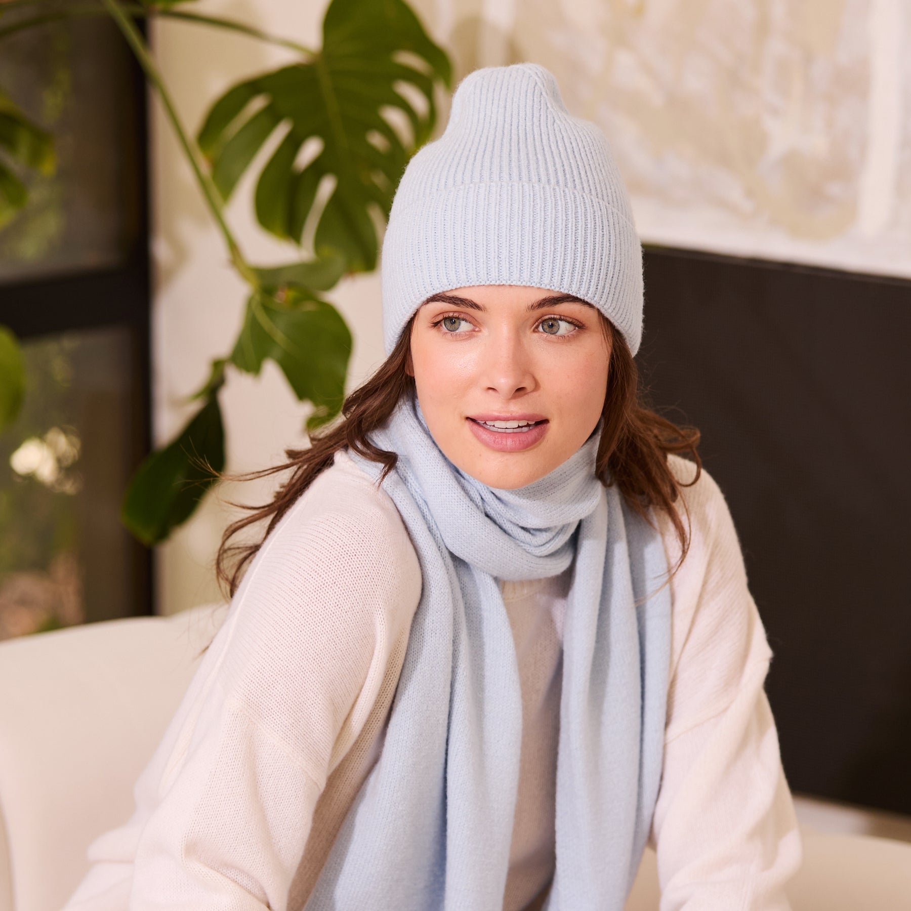 My Bodhi Luxurious Cashmere Beanie | Ice Blue
