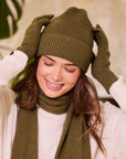 My Bodhi Luxurious Cashmere Beanie | Moss Green