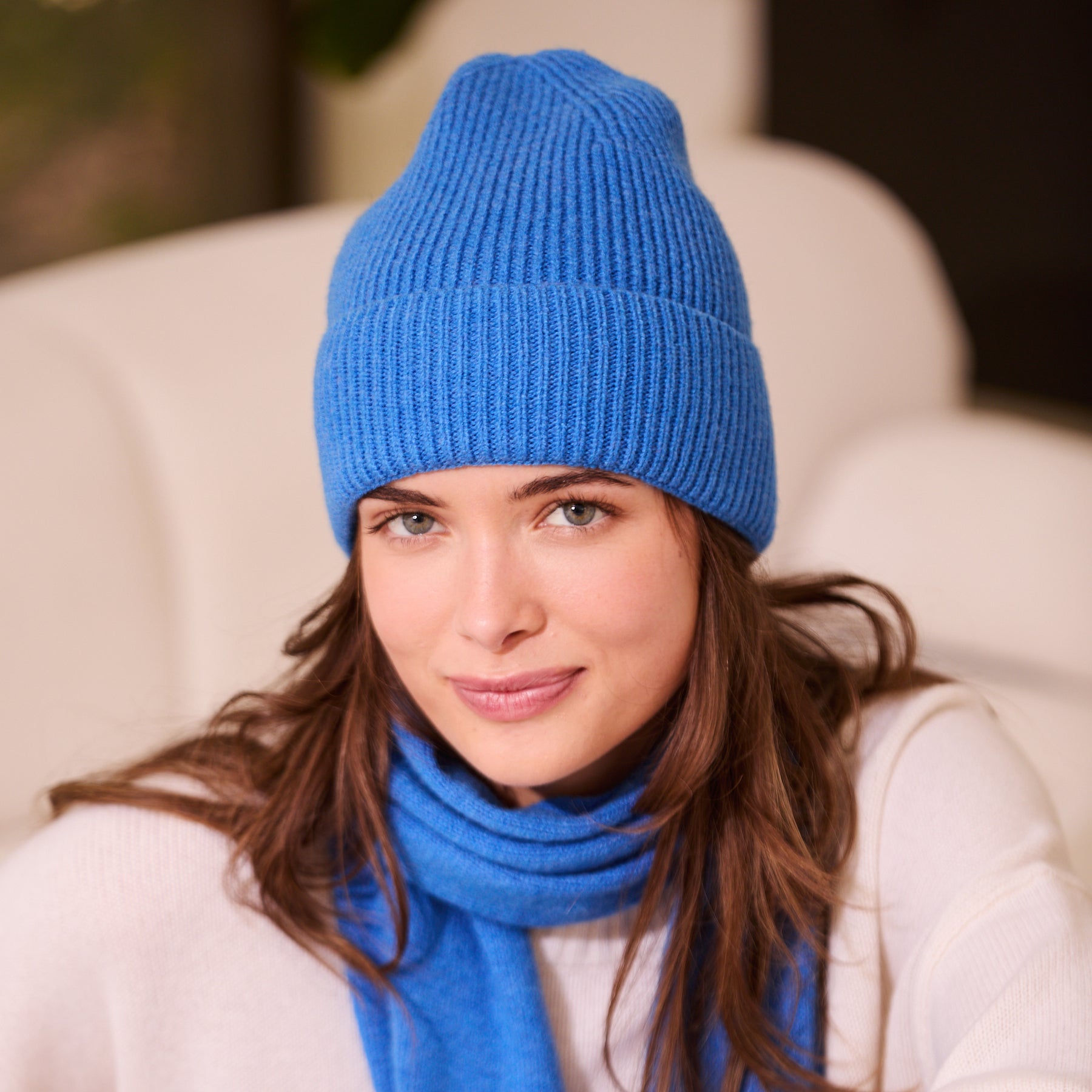 My Bodhi Luxurious Cashmere Beanie | Sapphire Blue