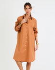 My Bodhi Roma Linen Dress | Cinnamon