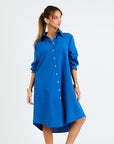 My Bodhi Roma Linen Dress | Sapphire Blue