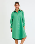 My Bodhi Roma Linen Dress | Jade Green