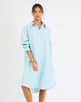 My Bodhi Roma Linen Dress | Sky Blue