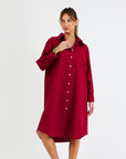 My Bodhi Roma Linen Dress | Ruby Red