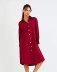 My Bodhi Roma Linen Dress | Ruby Red