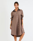 My Bodhi Roma Linen Dress | Mushroom