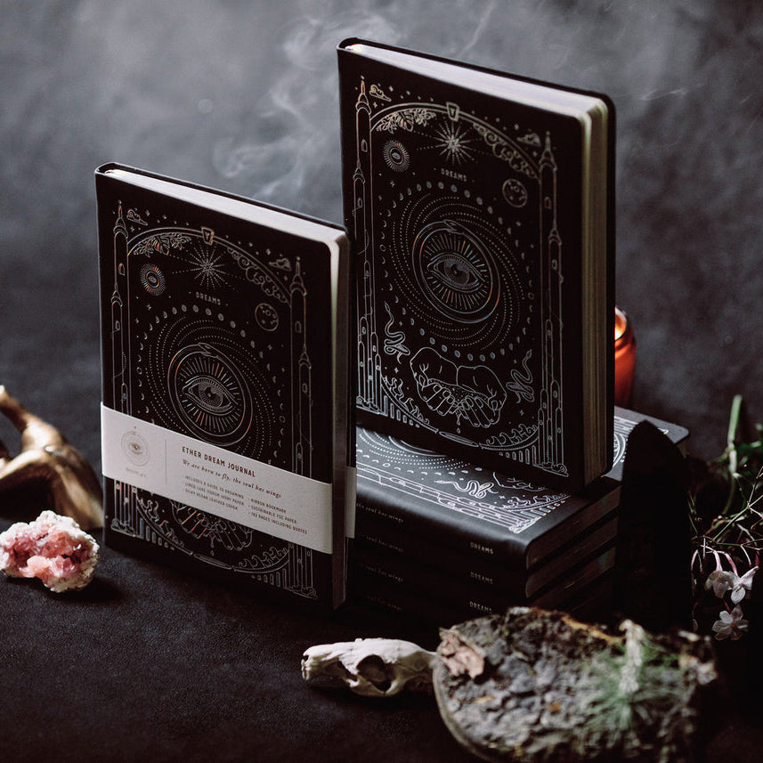 Black Vegan Leather Ether Dream Journal