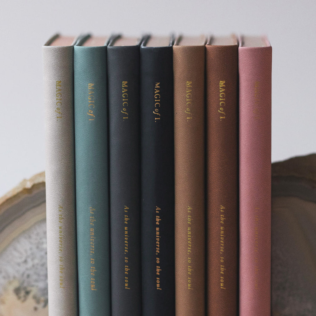 Black Vegan Leather Lined Journal