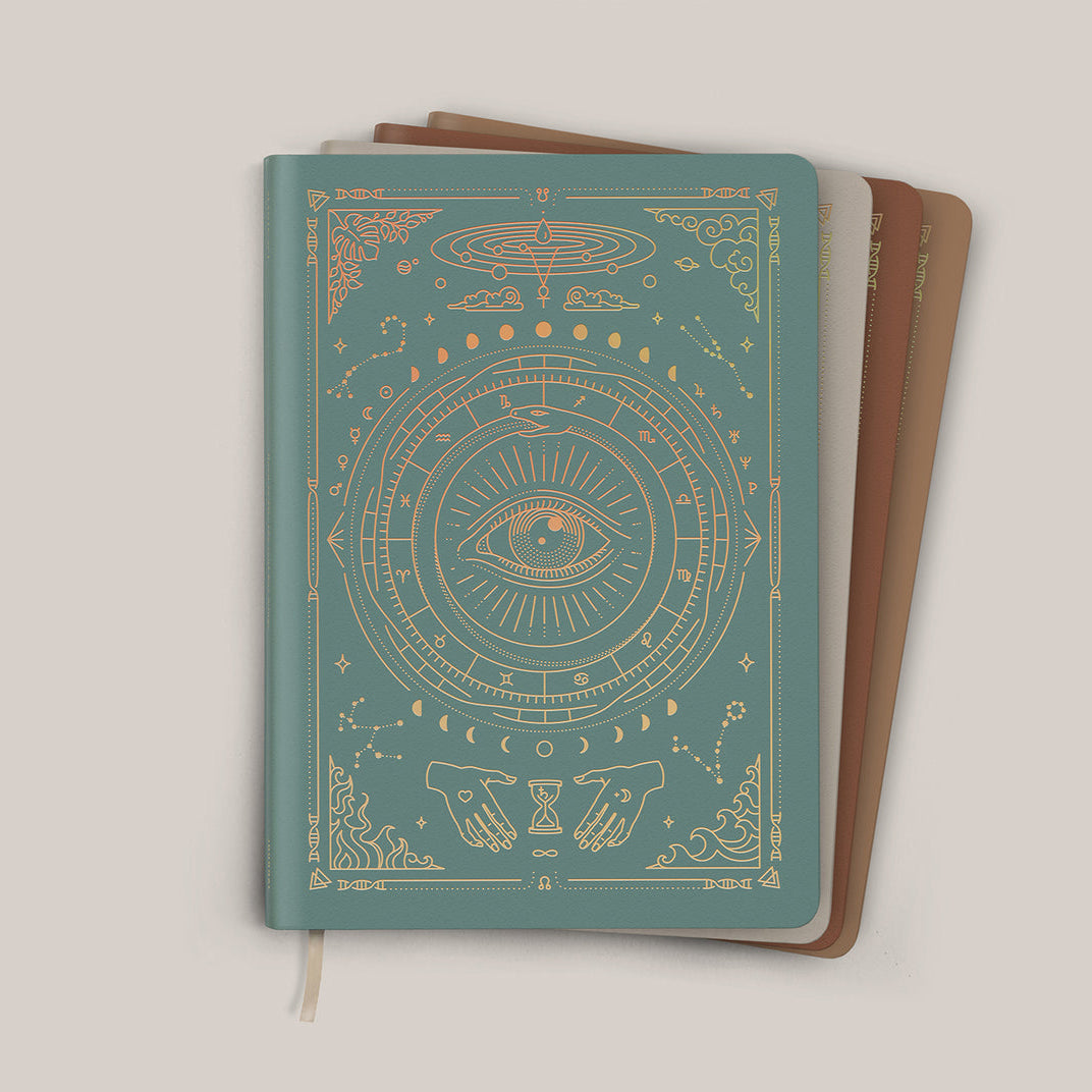 Teal Vegan Leather Lined Journal
