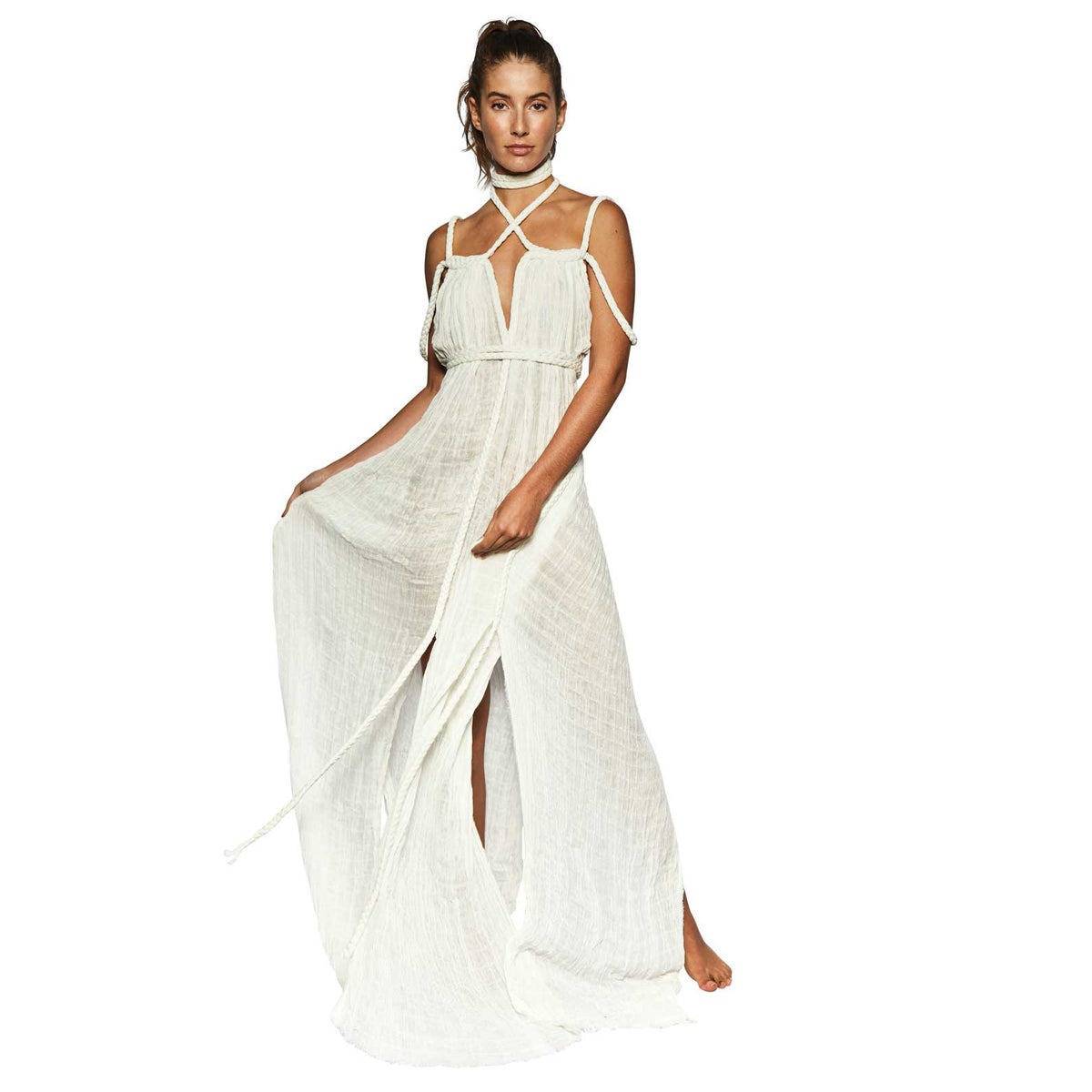 aphrodite midi dress beige Color:Wine/Gold Concealed rear zip fastening size-eu-41-us-8-8-5 NWT H&M Rib-knit Button-front
