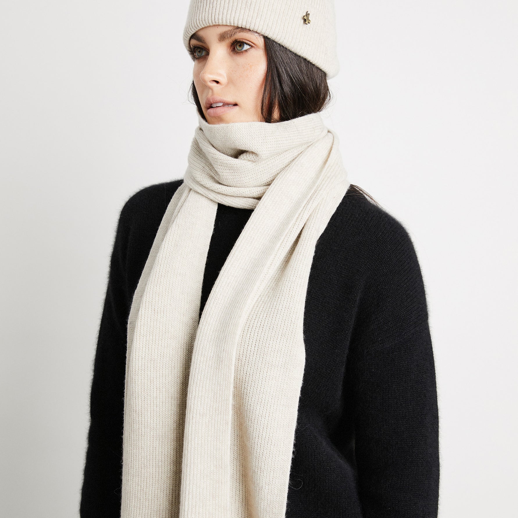 +Beryll Cashmere Scarf | White Water - +Beryll Worn By Good People
